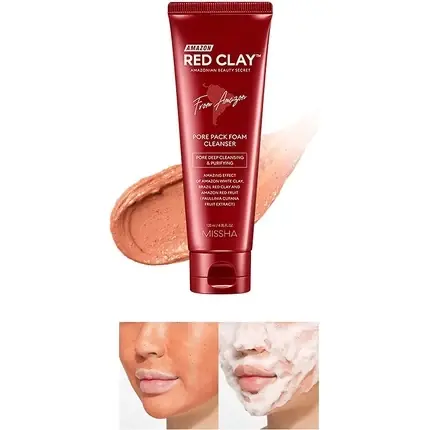 Preț promoțional Spumă curățare, Missha, Amazon Red Clay, 120 g