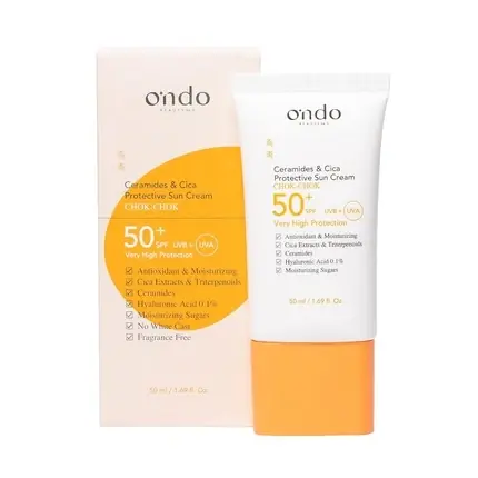 Cremă Fotoprotectie Față, Ondo, Ceramides & Cica, 50 ml Ieftin