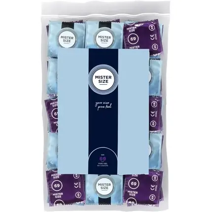 Prezervative, Mister Size, Real Feeling, 69mm, albastre Mai ieftin