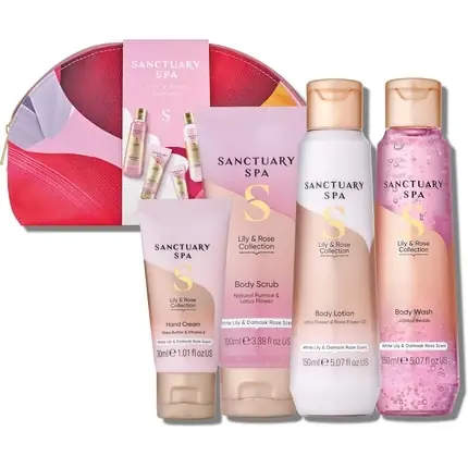Bestseller Set Îngrijire Corporală, Sanctuary, Lily and Rose, roz