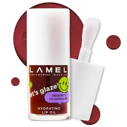 Disponibil imediat Gloss de buze Lamel Let‘s Glaze, ulei hidratant, roșu