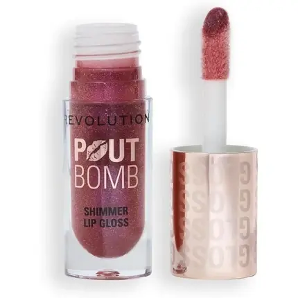 Gloss de Buze, Revolution Beauty, Pout Bomb, roz strălucitor Promoție