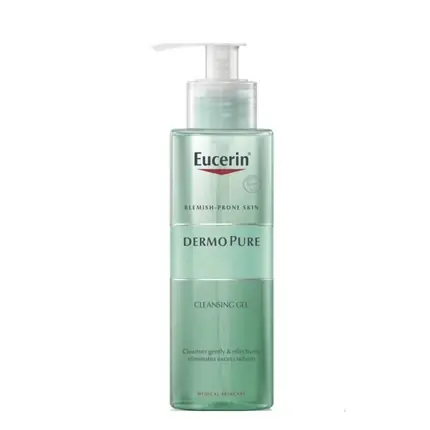 Reducere extra Gel de curățare facială Eucerin Dermo Pure 200ml, cutie verde