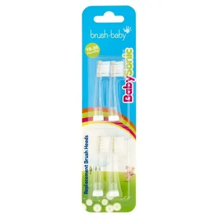 Capete periuță Brush-Baby BabySonic, transparente Promoție