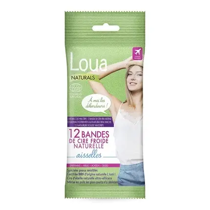 LOUA NATURALS Benzi depilatorii pentru axile, 12 bucăți Ofertă