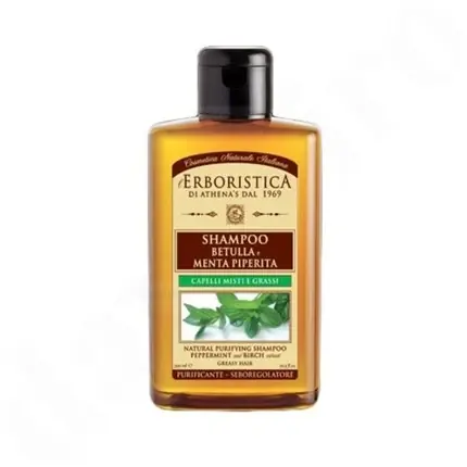 Șampon Athenas, Erboristica Betula Menta Piperita, 300ml, Culoare ambalaj aurie Lichidare de stoc