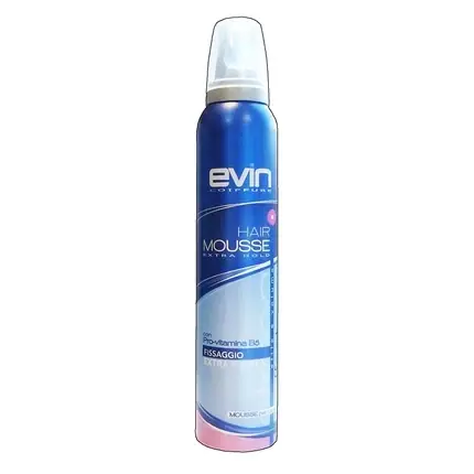 Plată securizată Mousse de păr Evin Extra Strong Foam 200ml albastru