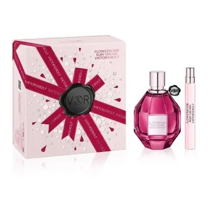 Livrare expres Eau de Parfum, Viktor & Rolf, Flowerbomb Ruby Orchid, 100 ml + 10 ml, culoare roz vibrant