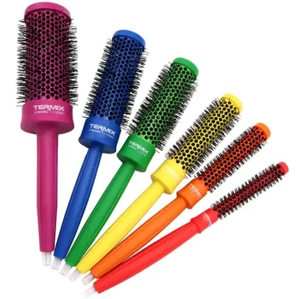 Noutate Perie de păr rotundă, Termix, C-Ramic Pride Edition, culoare multicolor (roz, albastru, verde, galben, portocaliu, roșu)