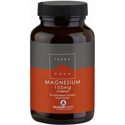 Supliment alimentar Terranova Magnesium 100mg Complex Bisglycinate, 50 capsule, culoare portocalie Vezi acum