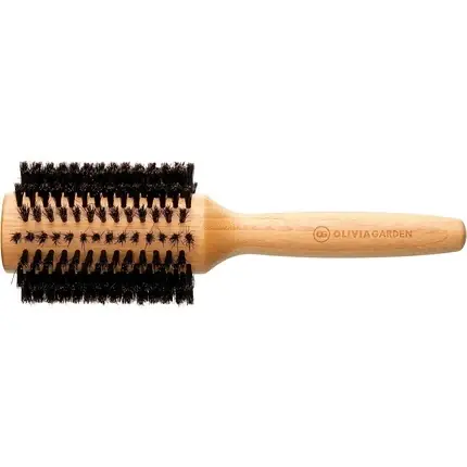Perie rotundă Olivia Garden Bamboo Touch, naturală, 40 mm Ofertă specială