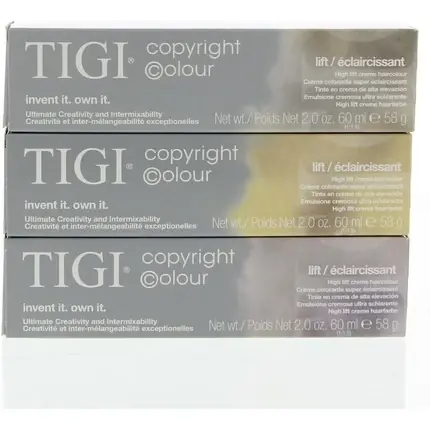 Crema de decolorat Tigi Copyright Colour Platinum Blonde Violet Intense Blonde 100/2, 60ml Noutate