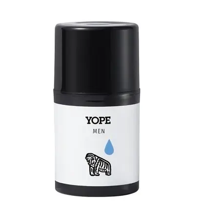Reduceri Crema facială hidratantă Yope Men Wood 50ml, ambalaj alb-negru cu design zebra