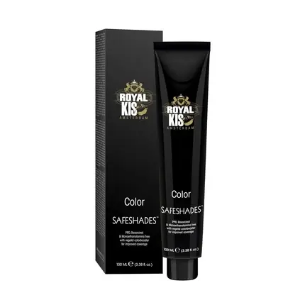 Cremă vopsea păr Royal Kis SafeShades, 100ml, culoare 8B (Light Ash Beige), ambalaj negru Ofertă limitată