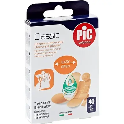 Retur ușor Cerouri Antibacteriene Classic Mix Pic Solution, 40 bucăți, Bej