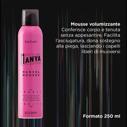 Mousse Kemon Manya Marvel, 250ml pentru coafare profesională și volum Ieftin