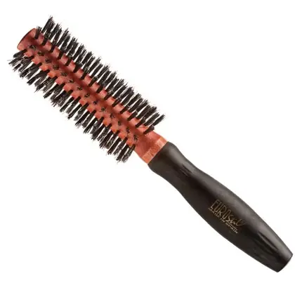 Reduceri Eurostil Circular Brush Mixed Boar Bristle Rubber Handle, Roșu, 18mm