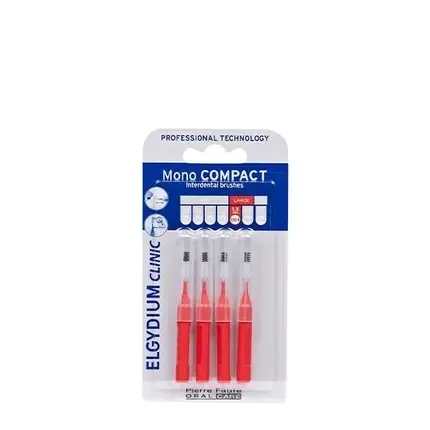 Preț promoțional Periuță Interdentală Elgydium Clinic Mono Compact Roșie, 4 buc