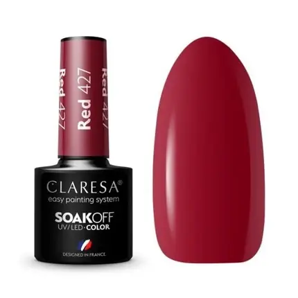 Reducere specială Lac unghii gel Claresa Red 427 UV/LED 5ml