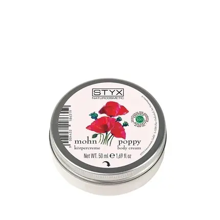 Cumpără online Crema de corp cu mac, Styx Naturcosmetics, 50ml, ambalaj metalic rotund