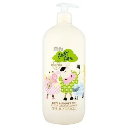 Gel de duș Baylis & Harding Funky Farm, ambalaj cu pompă, 1L Lichidare de stoc