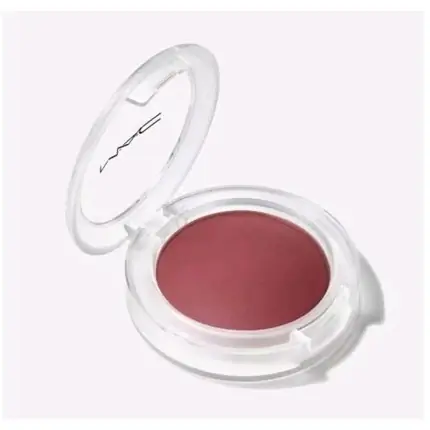 Blush MAC Glow Play Plush Pepper, culoare roșu pământiu, capac transparent Livrare rapidă