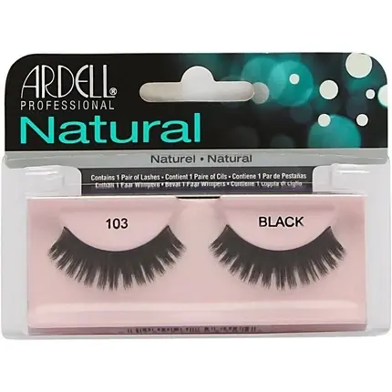 Ofertă specială Ardell Fashion Lashes 103 Black - Gene false, stil natural, culoare neagră