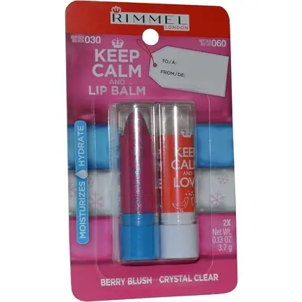 Livrare rapidă Rimmel London Keep Calm & Lip Balm, Berry Blush și Crystal Clear