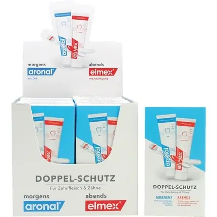 Discount Pastă de dinți Elmex & Aronal, set 2x12ml, ambalaj dublu