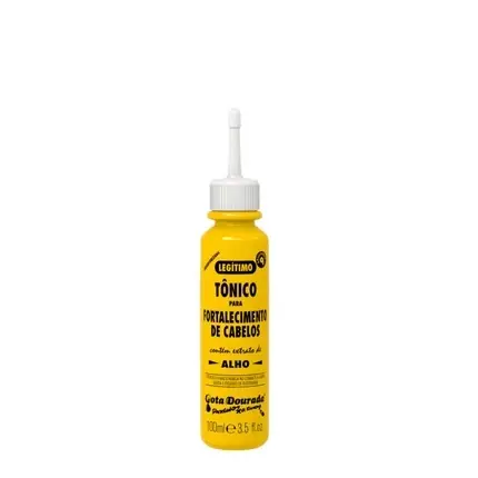 Promoție Tonic Capilar Gota Dourada cu Usturoi pentru Fortificare, 100ml, Sticlă Galbenă cu Dispozitiv de Aplicare