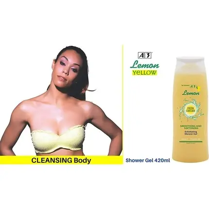 Cel mai bun preț Gel de Duș A3 Lemon Exfoliant, Culoare Galbenă, 420ml