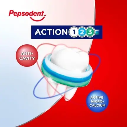 Lichidare de stoc Pastă de dinți Pepsodent Action 123, Complete Protection, Anti-Cavitate, 125ml