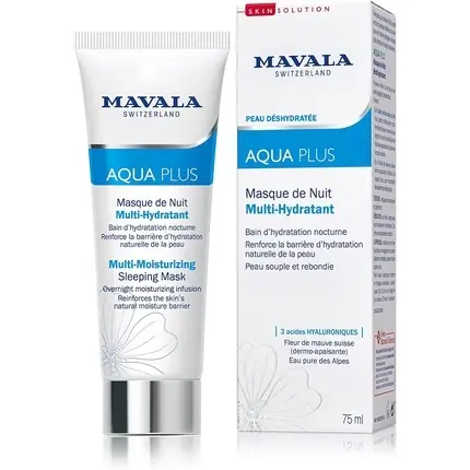 Mască de Noapte Mavala Aqua Plus Multi-Moisturizing, 75ml Lichidare de stoc