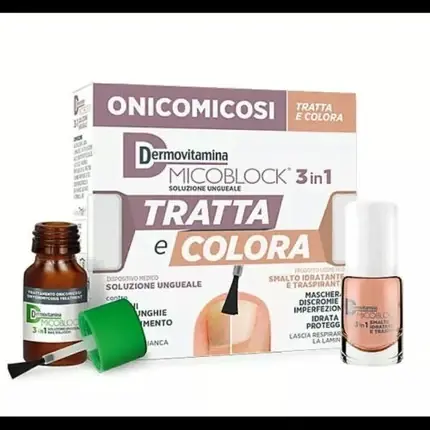 Ofertă de sezon Soluție Unghială Dermovitamina Micoblock Treat and Color 12ml