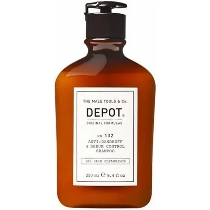 Noutate Șampon Anti-Mătreață Depot AADS030, 250ml, Culoare Amber, Design Minimalist