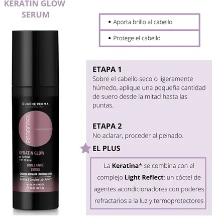 Serum Keratin Glow Leave-In, Eugène Perma, 50ml Promoție