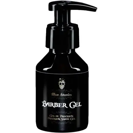 Gel de bărbierit Men Stories Precision, 100ml, sticlă neagră cu pompă Discount