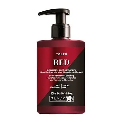 Ton pentru par, Black Professional Line, Red, 300ml, sticlă cu pompă Calitate înaltă