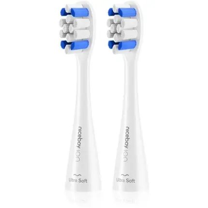 Livrare rapidă Niceboy Ion Sonic Kids, Cap de periuță electrică pentru copii, alb, 2 buc, Ultra Soft