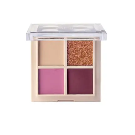 Disponibil imediat Paletă ochi Daily Vibe 04 Tropical Orchid, 4 culori, roz auriu