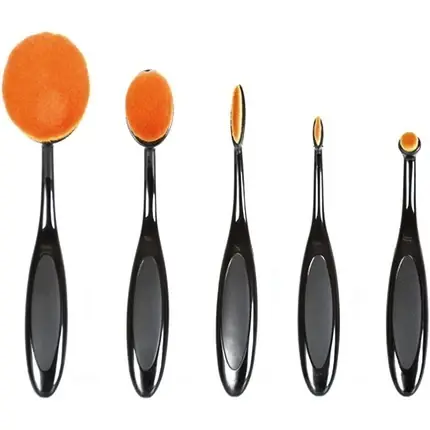 Set pensule Bifull Oval Brow, 5 bucăți, negru, portocaliu, set machiaj sprâncene Plată securizată