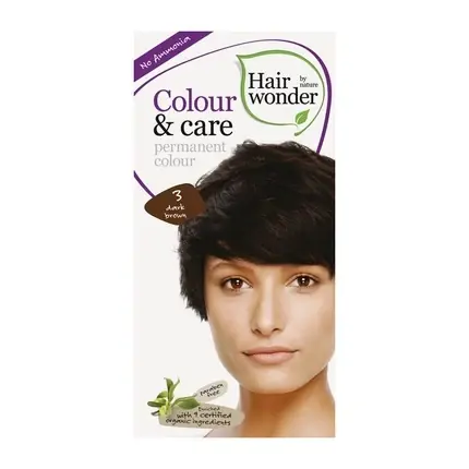 Vopsea permanentă păr Hairwonder Colour & Care 3 Dark Brown, ambalaj 200g Cel mai vândut