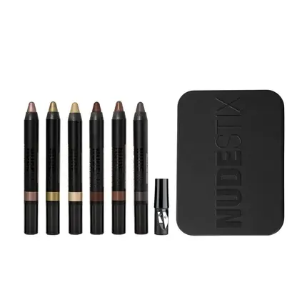 Set Ochi Nudestix, Palette Ochi Nude Earth, 6 Creioane, Cutie Neagră Preț mic