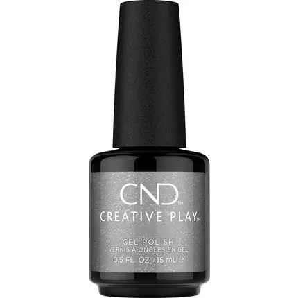 Chilipir Gel Polish CND Creative Play Coin Drop, argintiu cu efect de picături, 15ml