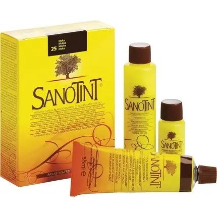 Retur ușor Sanotint 25 Mocha, Colorant de păr fără amoniac, 100g, cutie galbenă