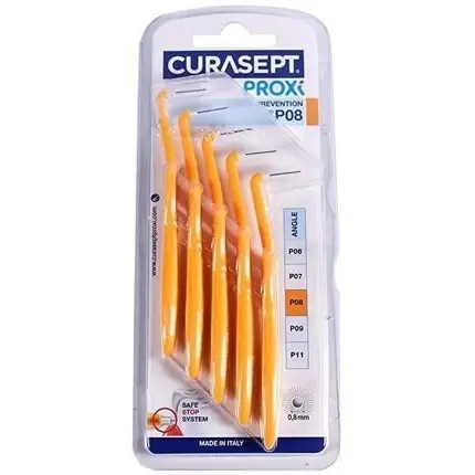 Expediere rapidă Perie interdentală Curasept Proxi-Angle Prevention P08, culoare portocalie