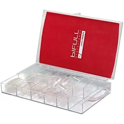 Set de unghii false Bifull French Manicure Blackwhite Standard, transparent, cutie organizator Reducere de preț