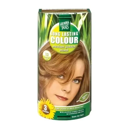 Vopsea de păr Hennaplus Lasting 7.3 Medium Golden Blond, cutie Super ofertă