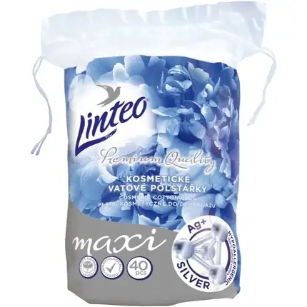 Perne demachiere Linteo Maxi Makeup Remover Pads Silver, 40 buc Premium