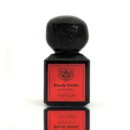 Plată sigură Lorenzo Pazzaglia Bloody Smoke, Extrait de Parfum, Sticlă neagră, Etichetă roșie